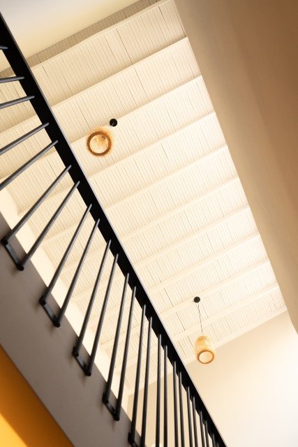 Architectural stairwell ceiling detail